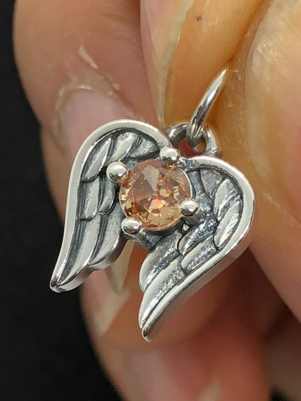 👍👍James Avery Angel Wings Birthstone Charm Citrine (November)